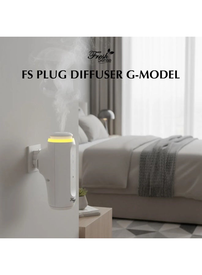 Fresh Sense G-Model Smart Oil-Based Plug-in Aroma Diffuser - Bluetooth App Control & LED Light - White - Image 2